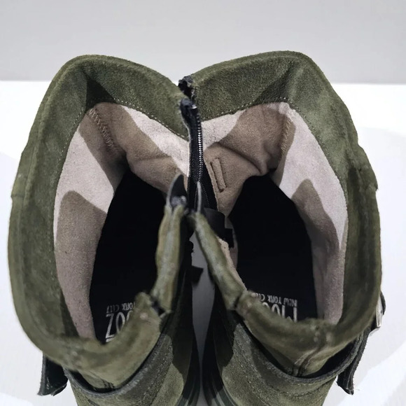 Miz Mooz Fanley Ankle Boot Womens EU 40 Forest Green Suede Slouchy Combat NEW - Picture 8 of 13